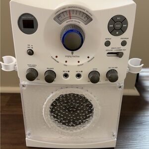White Portable Karaoke Speaker